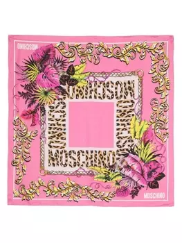 Moschino платок с принтом, розовый