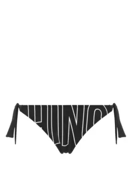 Moschino плавки бикини с логотипом, черный