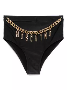Moschino плавки бикини с подвеской, черный