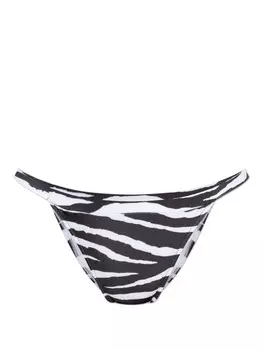 Moschino плавки бикини с принтом зебра, черный