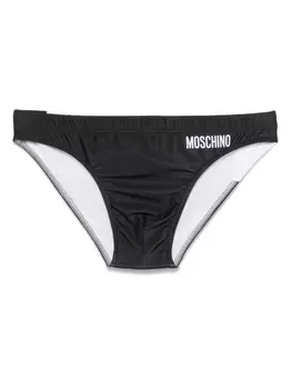 Moschino плавки с логотипом, черный
