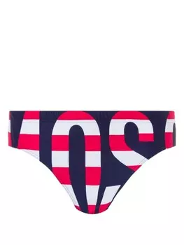 Moschino плавки с логотипом, синий