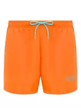 Moschino плавки-шорты с логотипом, оранжевый