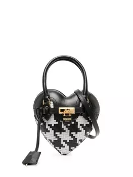 Moschino плетеная сумка в форме сердца, черный
