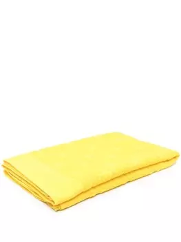 Moschino пляжное полотенце с жаккардовым логотипом, желтый