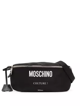 Moschino поясная сумка с логотипом, черный