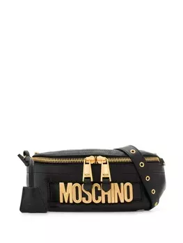 Moschino поясная сумка с логотипом, черный