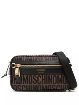 Moschino поясная сумка с жаккардовым логотипом, черный