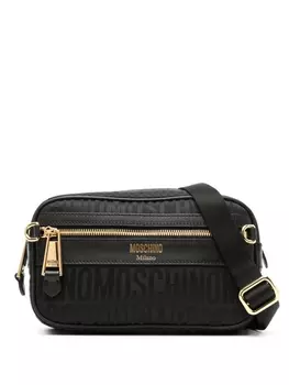 Moschino поясная сумка с жаккардовым логотипом, коричневый