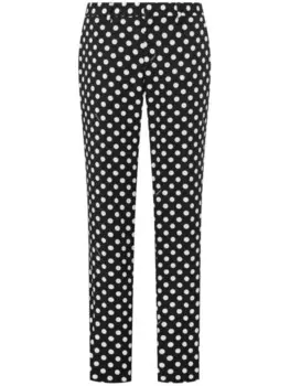 Moschino прямые брюки с принтом в горох, черный