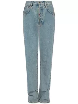 Moschino прямые джинсы с завышенной талией, синий