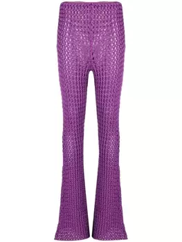 Moschino расклешенные брюки в технике кроше, фиолетовый
