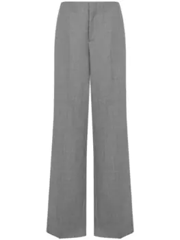 Moschino расклешенные твиловые брюки, серый