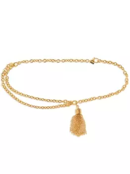 Moschino ремень с кисточками, золотистый