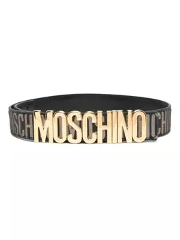 Moschino ремень с логотипом, черный