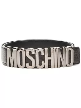 Moschino ремень с логотипом, черный