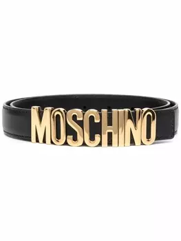 Moschino ремень с логотипом, черный