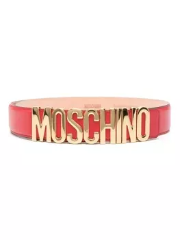 Moschino ремень с пряжкой-логотипом, красный