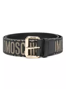 Moschino ремень с жаккардовым логотипом, черный