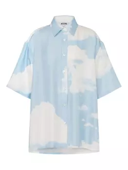 Moschino рубашка Archive Clouds, синий