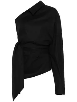 Moschino рубашка асимметричного кроя, черный