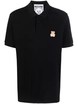 Moschino рубашка поло Teddy Bear, черный