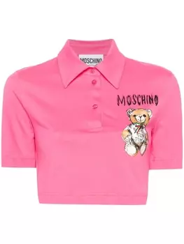 Moschino рубашка поло Teddy Bear, розовый
