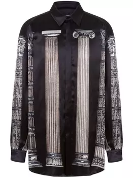 Moschino рубашка с графичным принтом, черный
