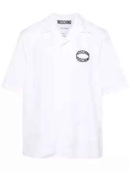 Moschino рубашка с логотипом, белый