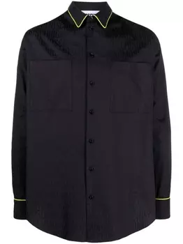 Moschino рубашка с логотипом, черный