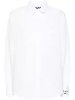 Moschino рубашка с нашивкой, белый