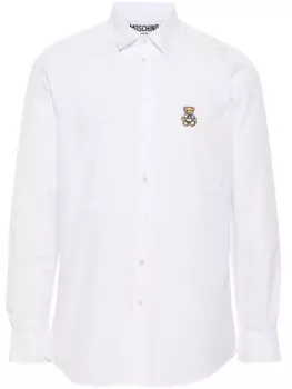 Moschino рубашка с нашивкой Teddy Bear, белый