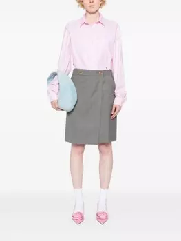 Moschino рубашка с вышитым сердцем, розовый