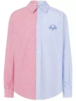 Moschino рубашка со вставками, синий