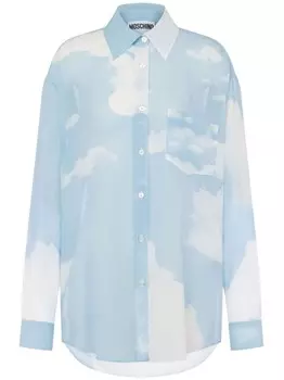 Moschino рубашка Transparent Sky, синий
