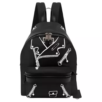 MOSCHINO Рюкзак из полиэстера унисекс, черный