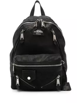 Moschino рюкзак с нашивкой-логотипом, черный