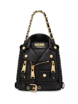 Moschino рюкзак с нашивкой-логотипом, черный