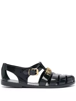 Moschino сандалии с логотипом, черный