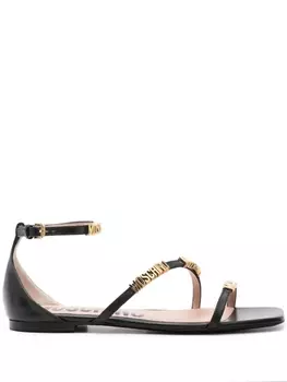 Moschino сандалии с логотипом, черный