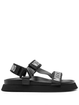 Moschino сандалии с логотипом, черный