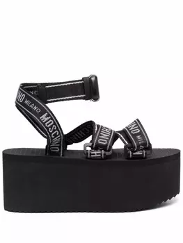 Moschino сандалии с логотипом, черный
