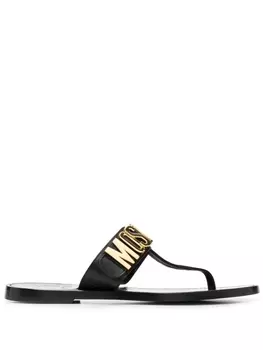 Moschino сандалии с логотипом, черный