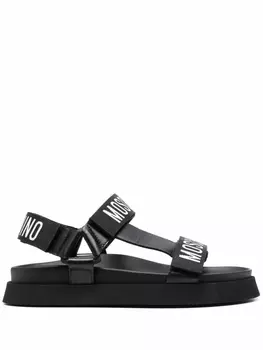 Moschino сандалии с логотипом, черный