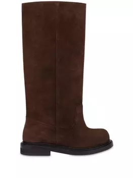 Moschino сапоги без застежки, коричневый