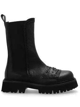 Moschino сапоги с сердечками, желтый