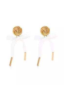 Moschino серьги с бантами, золотой