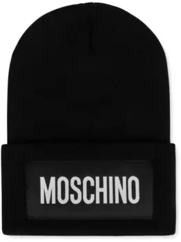 Moschino шапка-бини с логотипом, черный
