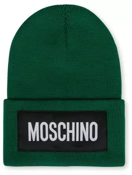 Moschino шапка-бини с логотипом, зеленый
