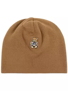 Moschino шапка-бини с мишурой, коричневый